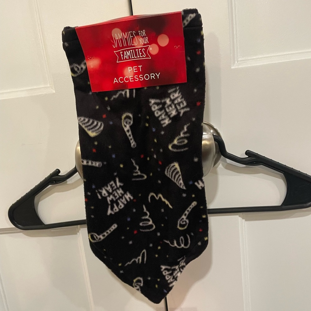 New Year’s Eve Party Patrol Baby or Pet Bandana Fleece  - Large- Kohls